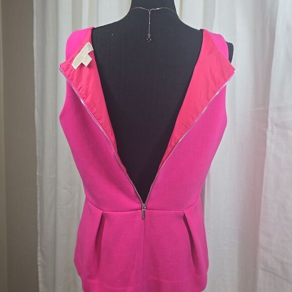 Michael Kors Hot Pink Peplum Blouse - Picture 14 of 16